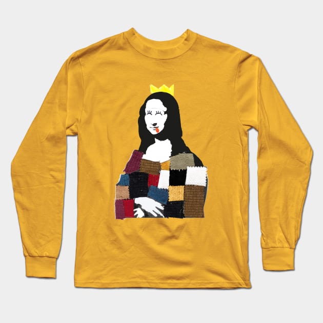 The Mona Lisa Daphne patchwork Long Sleeve T-Shirt by fabrizioM